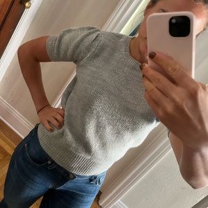 Gal Meets Glam Grey Knit Teeshirt Sweater